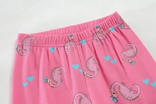 Küçük El Kız Çocuk Pijama Dinozor Pamuk Unicorn Pjs Jammies Sonbahar Kış Uzun Kollu Çocuk Uyku Giyim Setleri Boyut 2-7T - 4