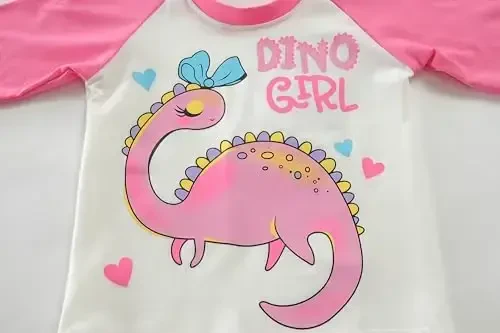 Little Hand Girls Pajamas Dinosaur Cotton Unicorn Pjs Jammies Fall Winter Long Sleeve Kids Sleepwear Sets for Size 2-7T - 3