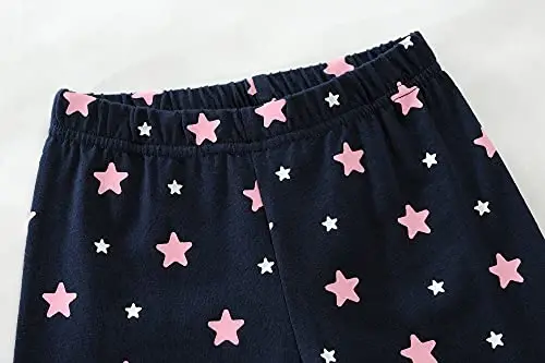 Little Hand Girls Pajamas Dinosaur Cotton Unicorn Pjs Jammies Fall Winter Long Sleeve Kids Sleepwear Sets for Size 2-7T - 4