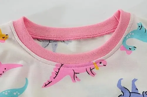 Küçük El Kız Çocuk Pijama Dinozor Pamuk Unicorn Pjs Pijama Sonbahar Kış Uzun Kollu Çocuk Uyku Giyim Setleri Boyut 2-7T - 3