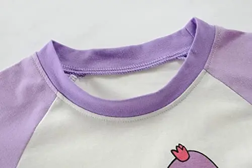 Little Hand Girls Pajamas Dinosaur Cotton Unicorn Pjs Jammies Fall Winter Long Sleeve Kids Sleepwear Sets for Size 2-7T - 2