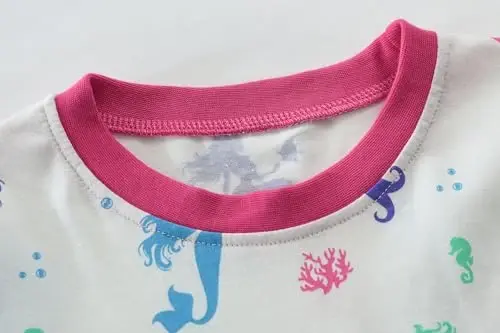 Küçük El Kız Çocuk Pijamaları Dinozor Pamuk Unicorn Pjs Jammies Sonbahar Kış Uzun Kollu Çocuk Uyku Giyim Setleri Boyut 2-7T - 5
