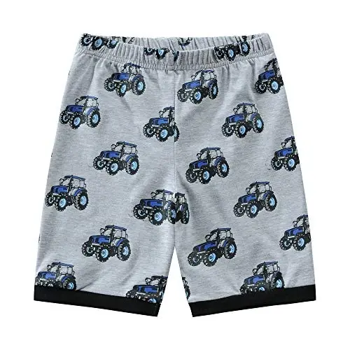 Little Boys Pajamas 100% Cotton Fire Truck Sleepwear Baby Boy 4 Pcs Summer Pjs Kids Short Sets Toddler Jammies Clothes - 7