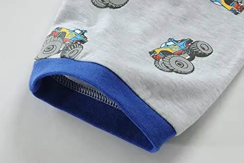 Toddler Boys Pajamas Short Sets Fire Truck Cotton 2 Piece Pjs Excavator Sleepwear Summer Clothes Kids Jammies Set Size 1-7T - 6