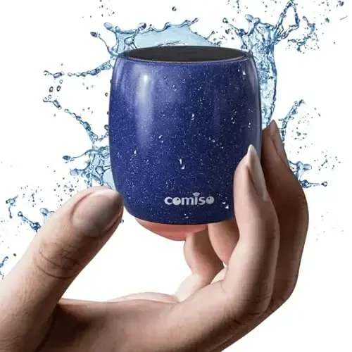 Small Speaker, Bluetooth Speaker with 360°HD Stereo Sound and Robust Bass, Mini Speakers with Hands-Free Call, IP67 Waterproof, Portable Speakers for Shower, Room, Car, Trip, Ideal Gift for Men, Women - 1