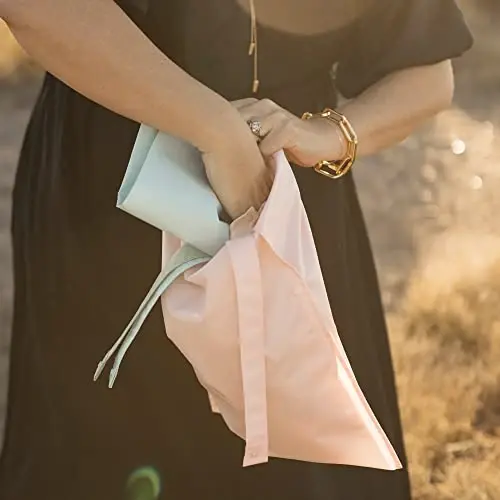 Tiny Twinkle Wet Dry Bag – 2 Pack Reusable Waterproof & Mess Proof Wet Bags for Swimsuits & Travel, Baby Towels & Beach Essentials,a Diaper Bag Must-Have(Rose, Burgundy) - 3