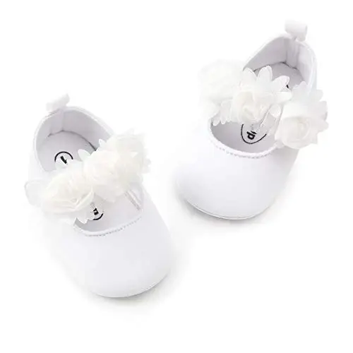 myppgg Baby Girls Mary Jane Flats Sparkly Bowknot Princess Dress Crib Shoes Non-Slip for Toddler First Walkers - 7