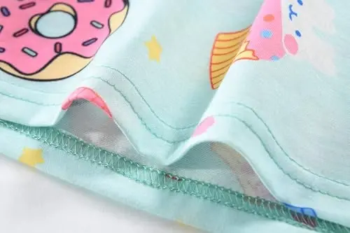 Little Girls Pajamas Short Sleeve 100% Cotton Toddler Pjs Mermaid Sleepwear Unicorn Pajama Summer Clothes Sets 1-7T - 5