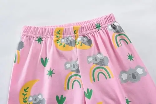 Little Girls Pajamas Short Sleeve 100% Cotton Toddler Pjs Mermaid Sleepwear Unicorn Pajama Summer Clothes Sets 1-7T - 5