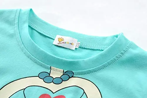 Little Girls Pajamas Short Sleeve 100% Cotton Toddler Pjs Mermaid Sleepwear Unicorn Pajama Summer Clothes Sets 1-7T - 5