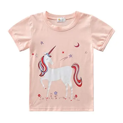 Little Girls Pajamas Short Sleeve 100% Cotton Toddler Pjs Mermaid Sleepwear Unicorn Pajama Summer Clothes Sets 1-7T - 3