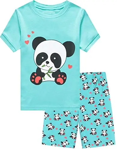 Little Girls Pajamas Short Sleeve 100% Cotton Toddler Pjs Mermaid Sleepwear Unicorn Pajama Summer Clothes Sets 1-7T 