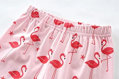 Little Girls Pajamas Short Sleeve 100% Cotton Toddler Pjs Mermaid Sleepwear Unicorn Pajama Summer Clothes Sets 1-7T - 6