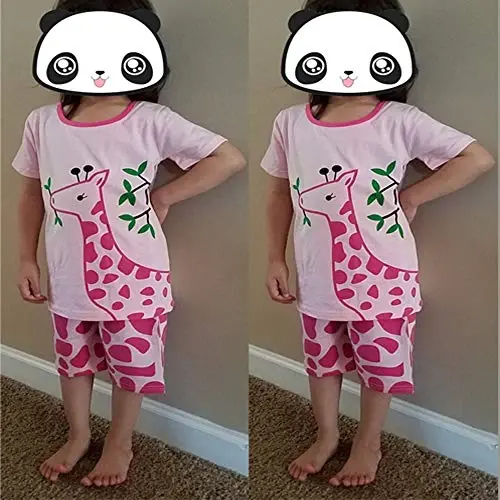 Little Girls Pajamas Short Sleeve 100% Cotton Toddler Pjs Mermaid Sleepwear Unicorn Pajama Summer Clothes Sets 1-7T - Little (1)