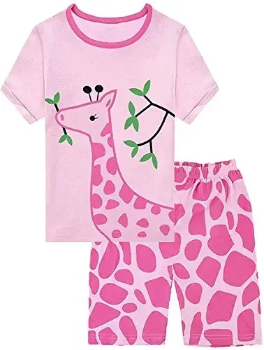Little Girls Pajamas Short Sleeve 100% Cotton Toddler Pjs Mermaid Sleepwear Unicorn Pajama Summer Clothes Sets 1-7T - Little