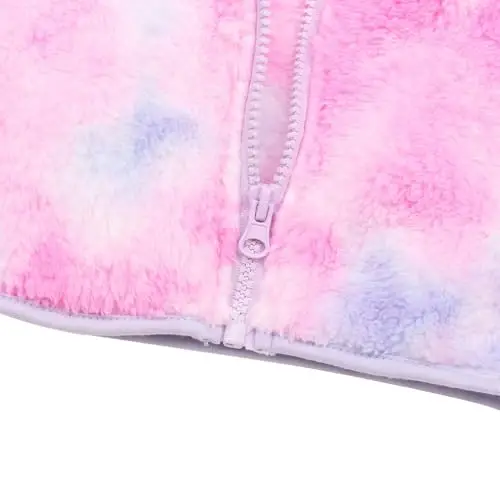 Toddler Girls Boys Fleece Hoody Jacket Zip Up Teddy Coat Warm Winter Outwear - 4