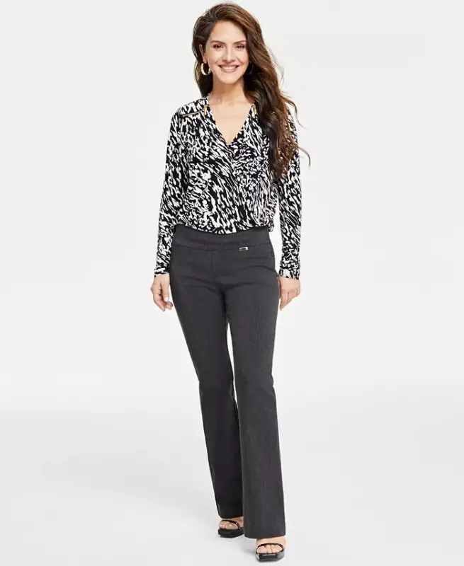Petite Mid-Rise Bootcut Pants, Petite & Petite Short, Created for Modazone - 1