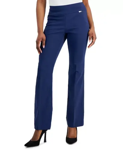 Petite Mid-Rise Bootcut Pants, Petite & Petite Short, Created for Modazone-Indigo Sea 