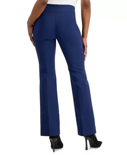 Petite Mid-Rise Bootcut Pants, Petite & Petite Short, Created for Modazone - Indigo Sea - 2