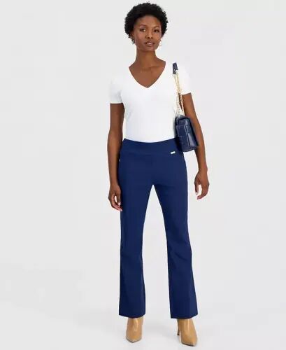 Küçük Orta Yükselikte Bootcut Pantolon, Küçük & Küçük Kısa, Modazone için tasarlandı-İndigo Deniz 