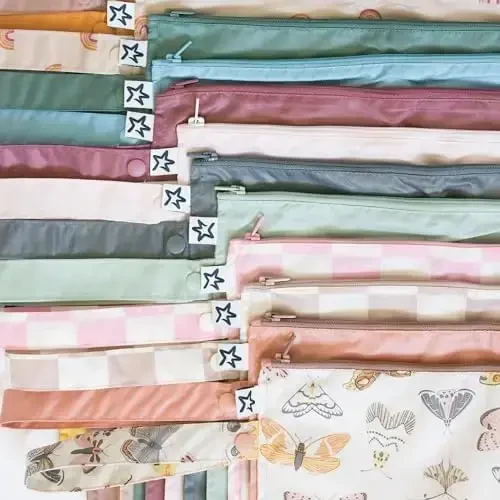 Tiny Twinkle Wet Dry Bag – 2 Pack Reusable Waterproof & Mess Proof Wet Bags for Swimsuits & Travel, Baby Towels & Beach Essentials,a Diaper Bag Must-Have(Dinosaur) - 3