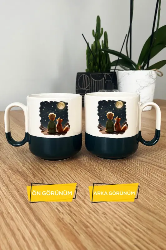 Küçük Prens Pro Kupa Bardak Siyah Arkadaşa Hediye-Siyah - 3