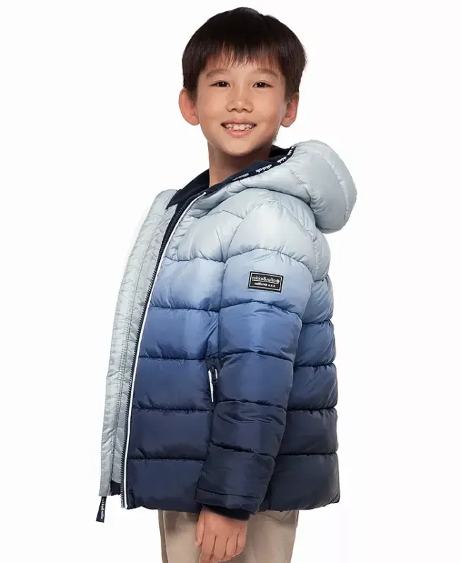 Big Boys Heavyweight Puffer Jacket Coat - Midnight ombre - 4