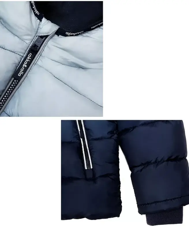 Big Boys Heavyweight Puffer Jacket Coat - Midnight ombre - 10