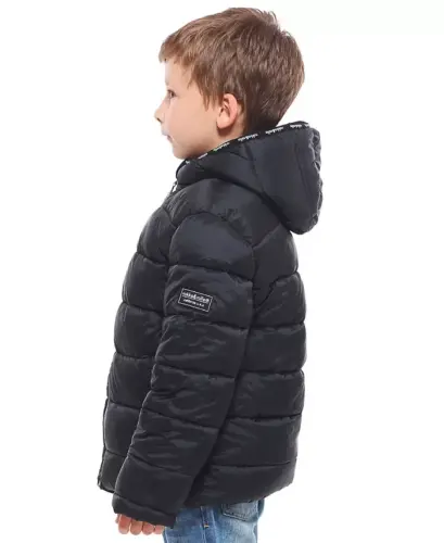 Big Boys Heavyweight Puffer Jacket Coat - Very Black - 9