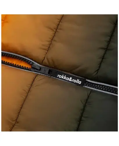 Küçük ve Büyük Çocuklar'ın Ağırlık Katmanlı Puffer Ceket Paltosu-Amber Turuncu - 10