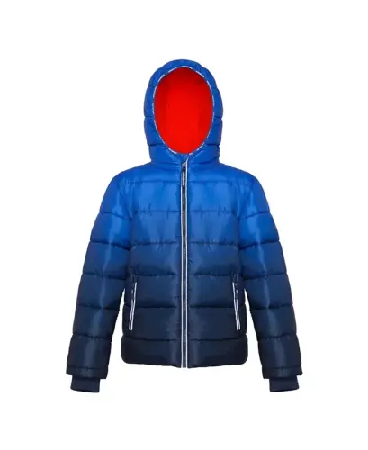 Big Boys Heavyweight Puffer Jacket Coat - Blue Gradient - 4