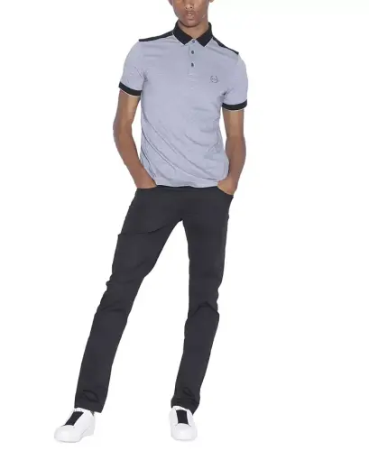 Men's Accent Small Circle Logo Polo Shirt - Black - 4