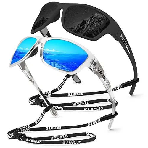 KUGUAOK Polarized Sports Sunglasses for Men Driving Cycling Fishing Sun Glasses 100% UV Protection Goggles 