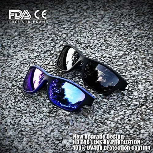KUGUAOK Polarized Sports Sunglasses for Men Driving Cycling Fishing Sun Glasses 100% UV Protection Goggles - 4
