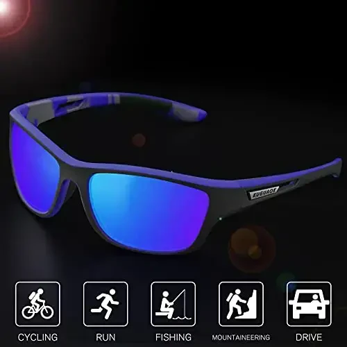 KUGUAOK Polarized Sports Sunglasses for Men Driving Cycling Fishing Sun Glasses 100% UV Protection Goggles - 3