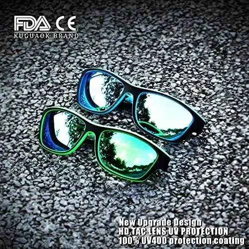 KUGUAOK Polarized Sports Sunglasses for Men Driving Cycling Fishing Sun Glasses 100% UV Protection Goggles - 3
