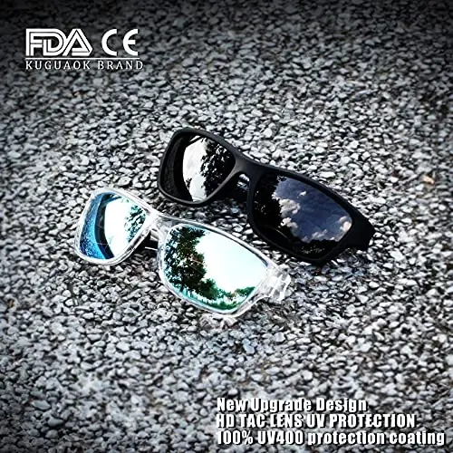 KUGUAOK Polarized Sports Sunglasses for Men Driving Cycling Fishing Sun Glasses 100% UV Protection Goggles - 4