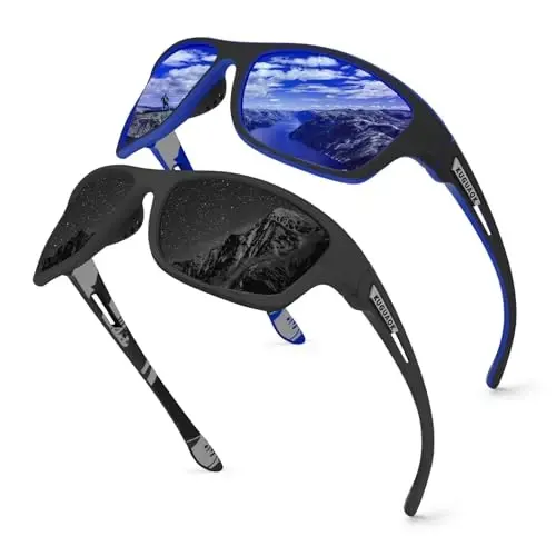 KUGUAOK Polarized Sports Sunglasses for Men Driving Cycling Fishing Sun Glasses 100% UV Protection Goggles - 8