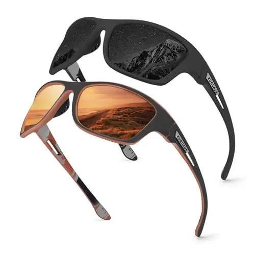 KUGUAOK Polarized Sports Sunglasses for Men Driving Cycling Fishing Sun Glasses 100% UV Protection Goggles - 1