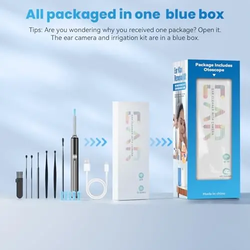 Ear Wax Removal - Ear Cleaner - Ear Camera - FSA HSA Eligible - Ear Wax Removal Kit - Ear Wax Removal Tool Camera - 1080HD Effective for Cleaning Ear Wax Build-Up - 2