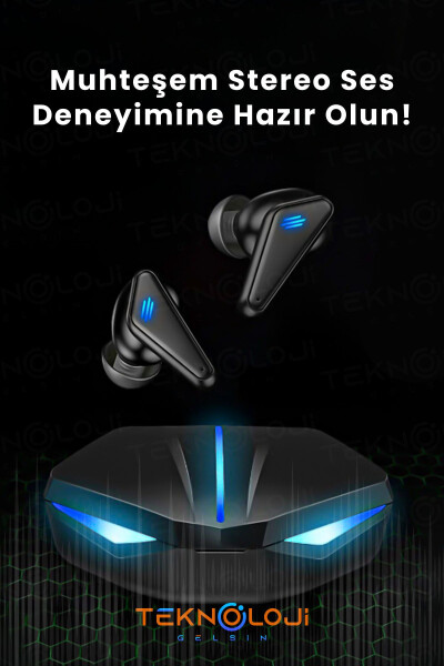 Kulaklık Bluetooth Kablosuz Oyuncu Kulak İçi Mikrofonlu - 3