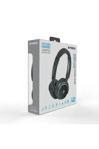 Kulaküstü Kablosuz Bluetooth Kulaklık Hafıza Kartı Girişli S16Pro Siyah-NoColor - 3