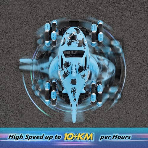 KULARIWORLD Remote Control Shark Monster Truck All-Terrain Toy Remote Control Car Vehicle, 2.4 GHz,1: 14 Scale, Off Road Rechargeable RC Car Kids Toys for Boys and Girls Ages 6 and up - 4