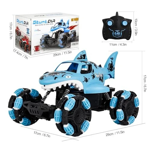 KULARIWORLD Remote Control Shark Monster Truck All-Terrain Toy Remote Control Car Vehicle, 2.4 GHz,1: 14 Scale, Off Road Rechargeable RC Car Kids Toys for Boys and Girls Ages 6 and up - 6