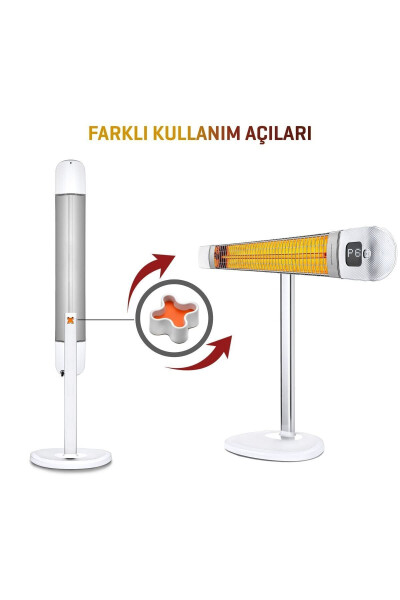 Kule Tipi Elektrikli Isıtıcı Smart-fr Akıllı Karbon Infrared Su Geçirmez Ip55 2500w - 3