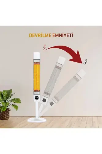 Kule Tipi Elektrikli Isıtıcı Smart-fr Akıllı Karbon Infrared Su Geçirmez Ip55 2500w - 5