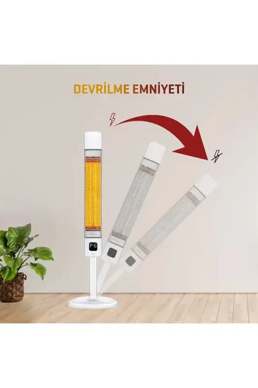 Kule Tipi Elektrikli Isıtıcı Smart-fr Akıllı Karbon Infrared Su Geçirmez Ip55 2500w - 5