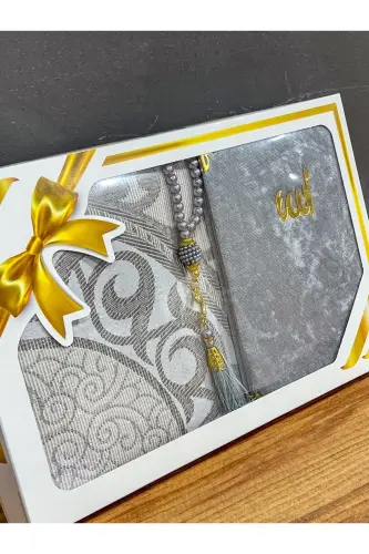 Kulgi gilam, tasbeh va Yasinni o'z ichiga olgan sovg'a to'plami. - 3