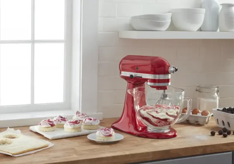 Кулинарная чаша KitchenAid объемом 5 квартов с наклонной головкой, стеклянная, с мерными метками, прозрачная, KSM5NLGB - 2