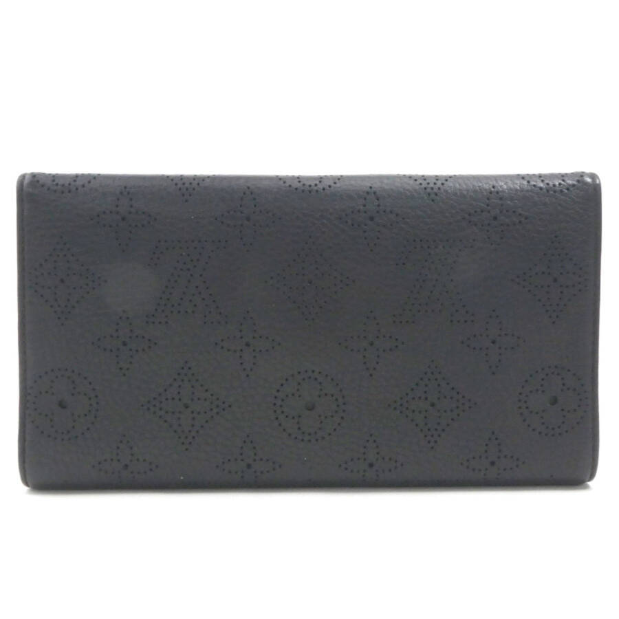 Kullanılmış LOUIS VUITTON İki katlı uzun cüzdan Monogram Mahina Portefeuille Amelia Noir Unisex M95549 (İyi) - 2